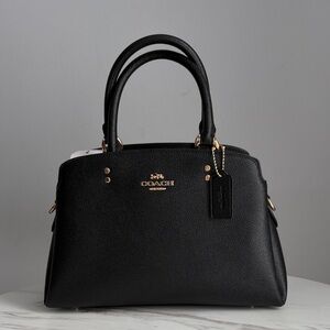 Coach Mini Lillie Carryall Black Satchel NWT